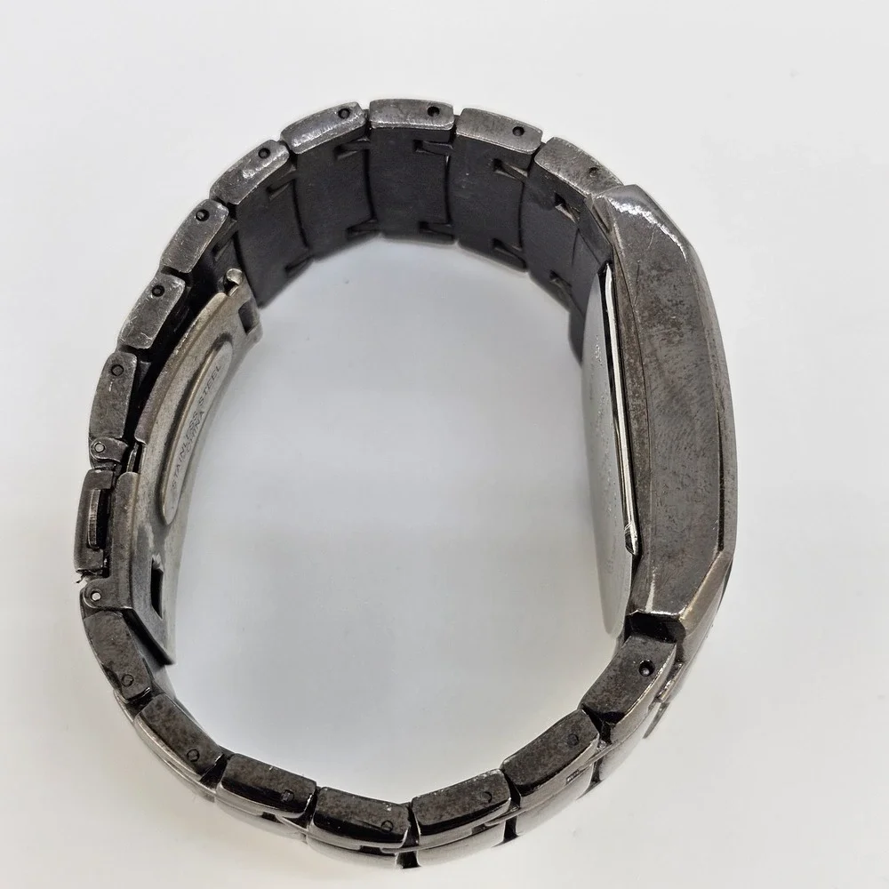 Men's Diamond Analog Watch 35MM Black Dial Black Bracelet Band 6